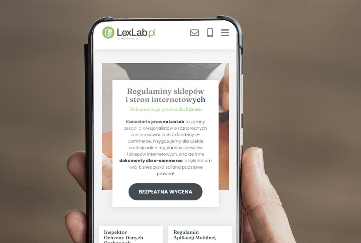 Strona internetetowa dla LexLab.pl