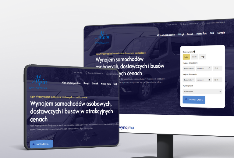 Alpin Wypożyczalnia — realizacja ze starego portfolio